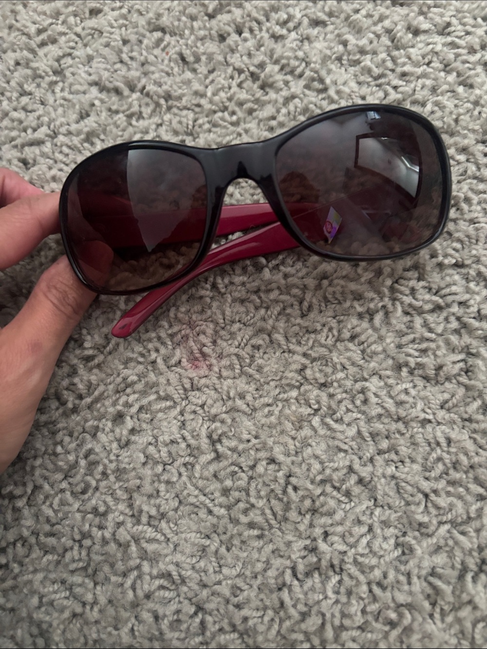 Juicy Couture Black Frame Sunglasses with Pink Temples